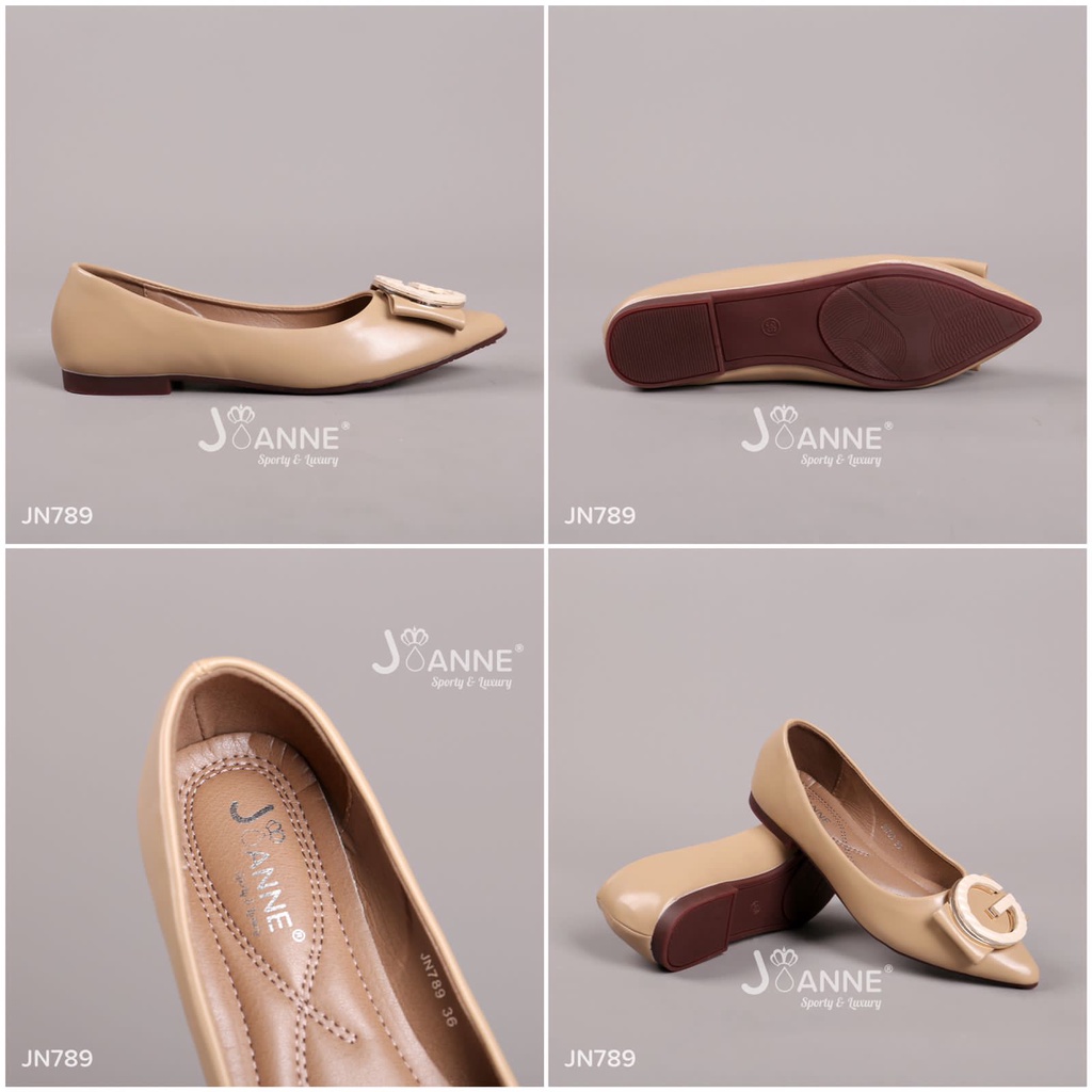 JOANNE Sepatu Flat Shoes Lancip #JN789 ORIGINAL