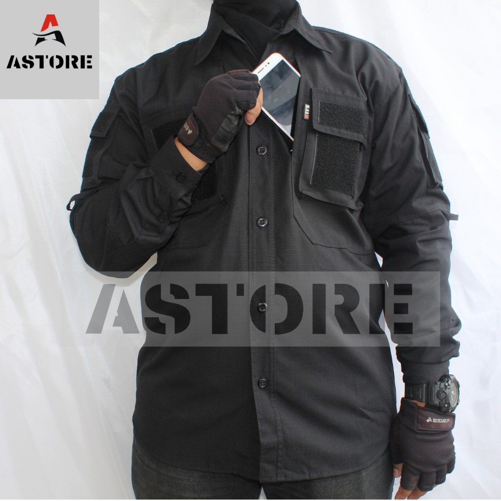 FMA Kemeja Tactical 511 Panjang Hight Quality [Hitam / Black]