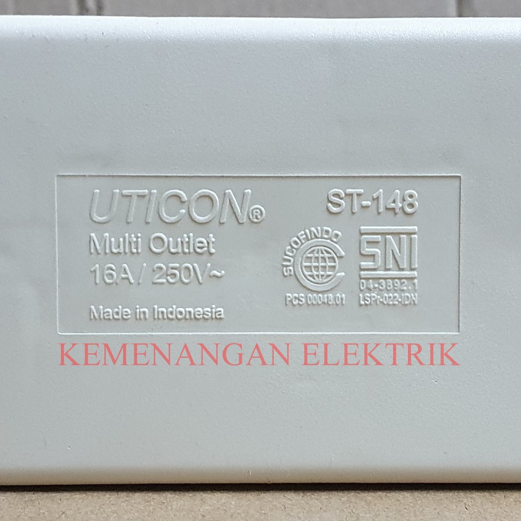 STOP KONTAK ARDE 4 LUBANG UTICON ST-148 / COLOKAN LISTRIK 4 LOBANG UTICON ST148 ST 148