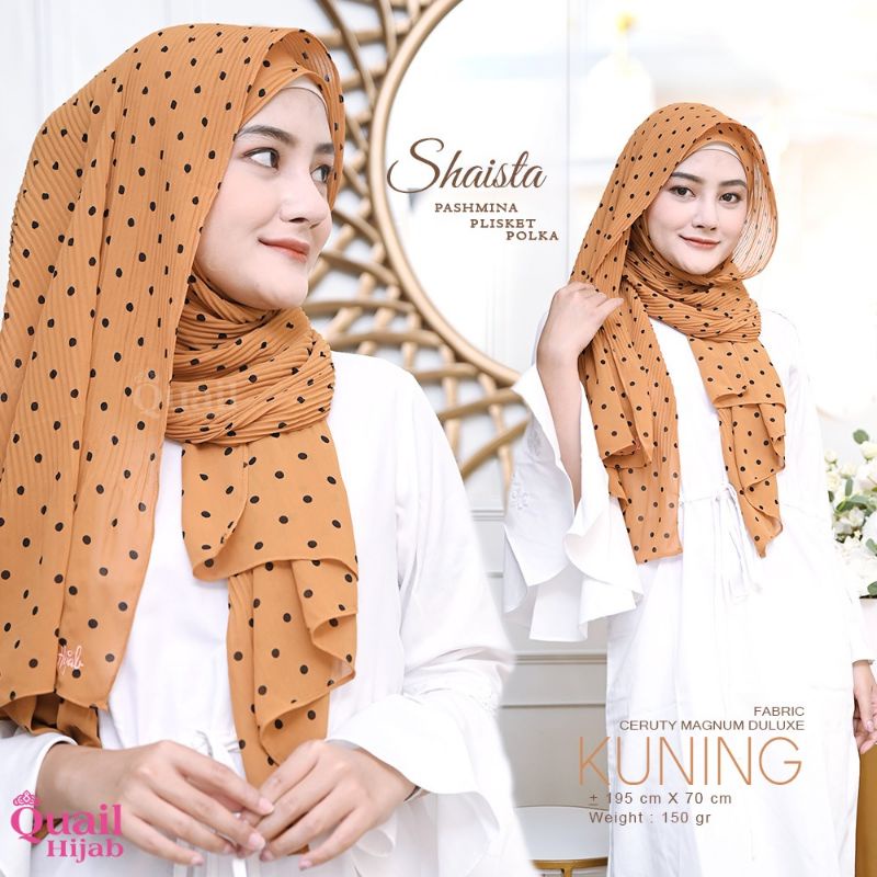 SHAISTA POLKA PASMINA PLISKET ORI BY QUAIL HIJAB