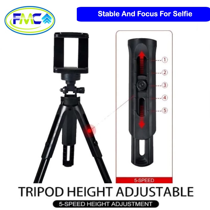 Tripod Mini Support HP Handphone Murah Stand Holder Foto Selfie Video Universal U Hold 360 Rotation Bagus Praktis