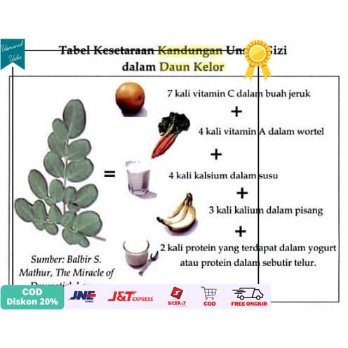 

❤COD❤ Kapsul Daun Kelor KELORINA isi 100 - Obat Berbagai Penyakit