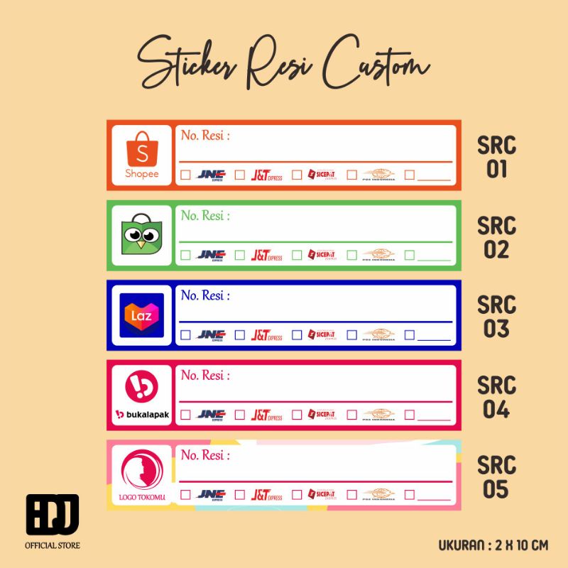 

Sticker resi pengiriman olshop / sticker label resi custom.