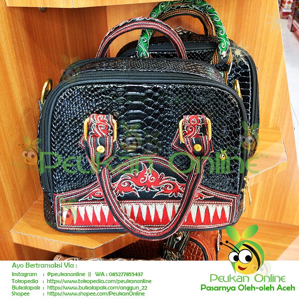Tas Aceh Kulit Buaya / Tas Bordir Aceh