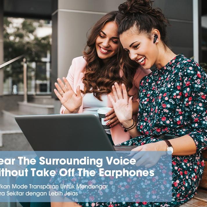 れZ Acome ANC TWS Headset Earphone Bluetooth 5.2 ENC Call Noise Reduction Garansi Resmi 1 Tahun Airdo