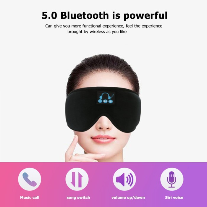 Sleeping Mask Built In Wireless Bluetooth Earphone