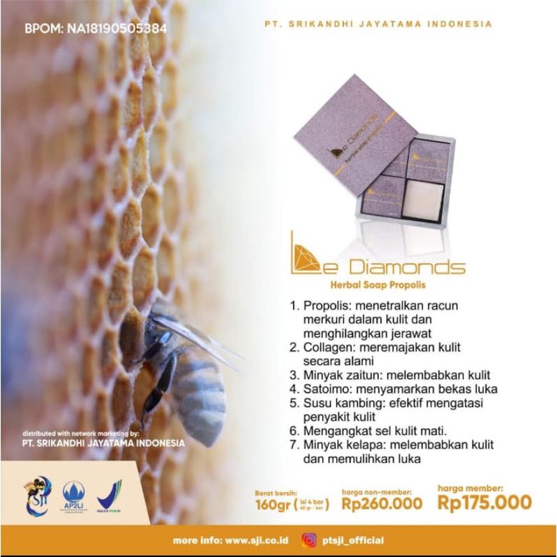 Le Diamonds Herbal Soap Propolis