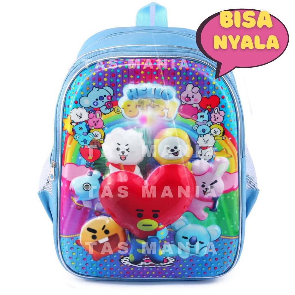 Tas Ransel Anak Perempuan Karakter BT5 SD / TK HELLO STAR KOREA  - RANSEL EMBOSS LED - BISA NYALA - RANSEL LED RANSEL ANAK - School Bag Tas Sekolah Anak - Tas Anak Sekolah Tas Anak Kecil Tas Anak SD Tas Anak TK Promo Diskon Termurah Terlaris Terbaru Best