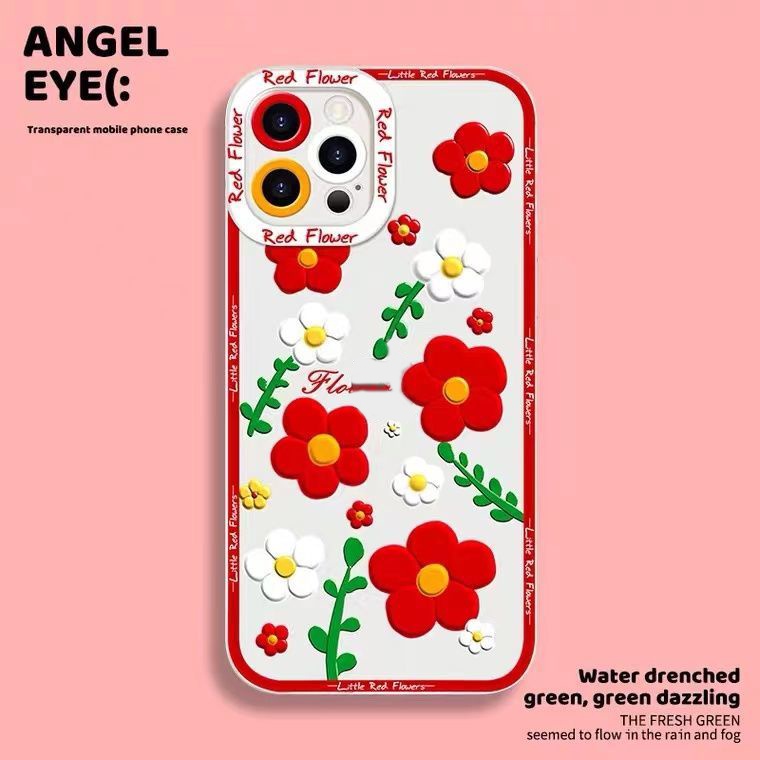 Soft Case Silikon TPU Transparan Motif Bunga Untuk Iphone 14 13 12 Mini 11 10 Pro XS Max X XR 8 7 6 6S Plus SE 2020