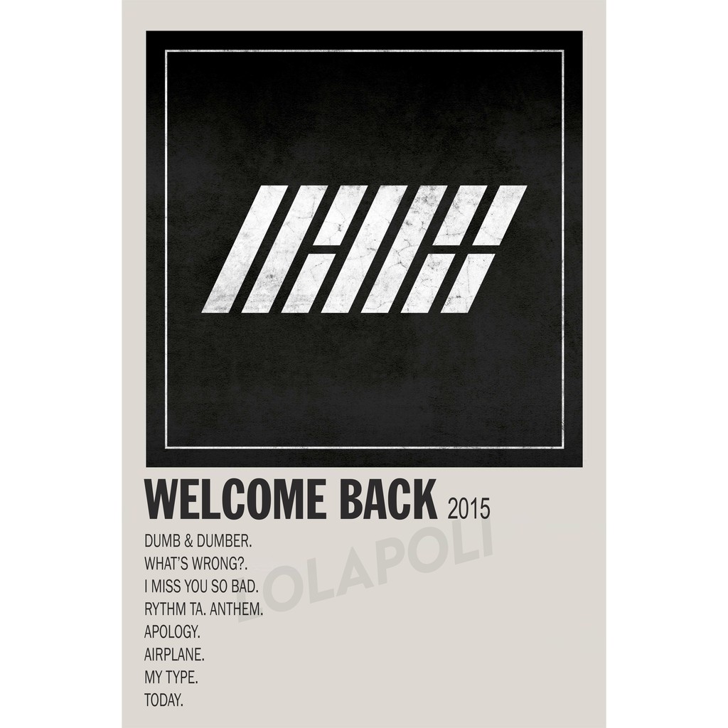 Poster Cover Album K-Pop Welcome Back - iKON