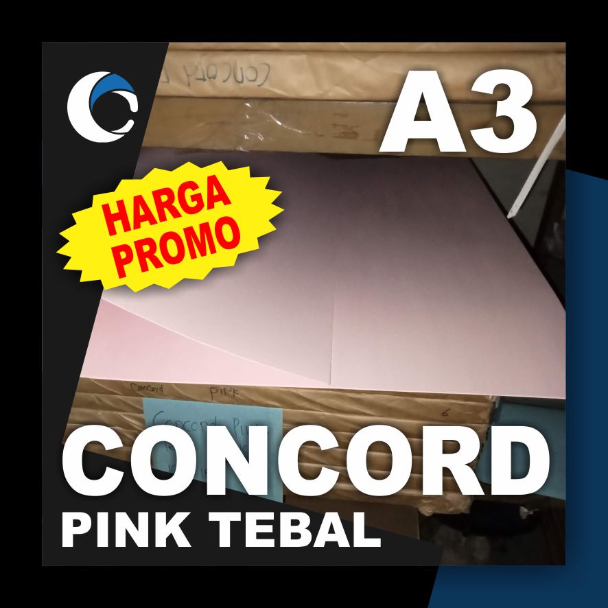 

KERTAS CONCORDE PINK TEBAL 220 GSM Uk [ A3 ] 29.7 cm X 42 cm ( 50 LEMBAR )