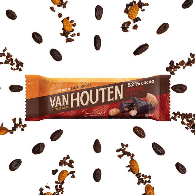 

Van Houten Semi Sweet Almonds 52% Cocoa