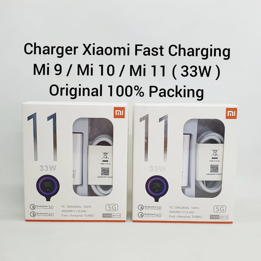 Charger XIAOMI Fast Charging TURBO Type C ( 33W ) Mi 9 / Mi 10 / Mi 11 Original 100%