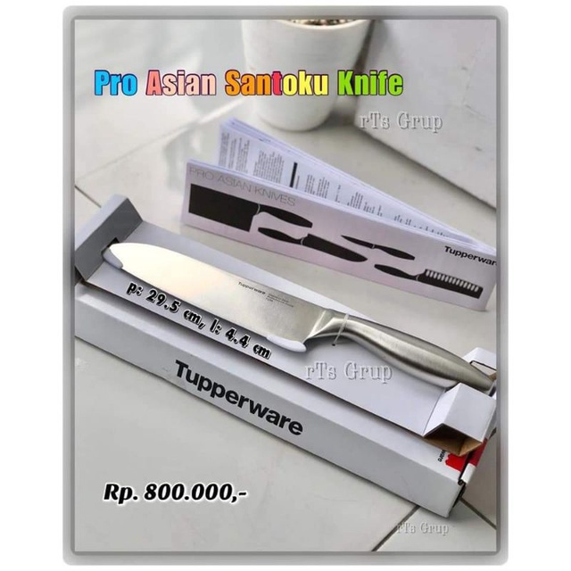 pisau tajam tupperware asian pro knife santoku