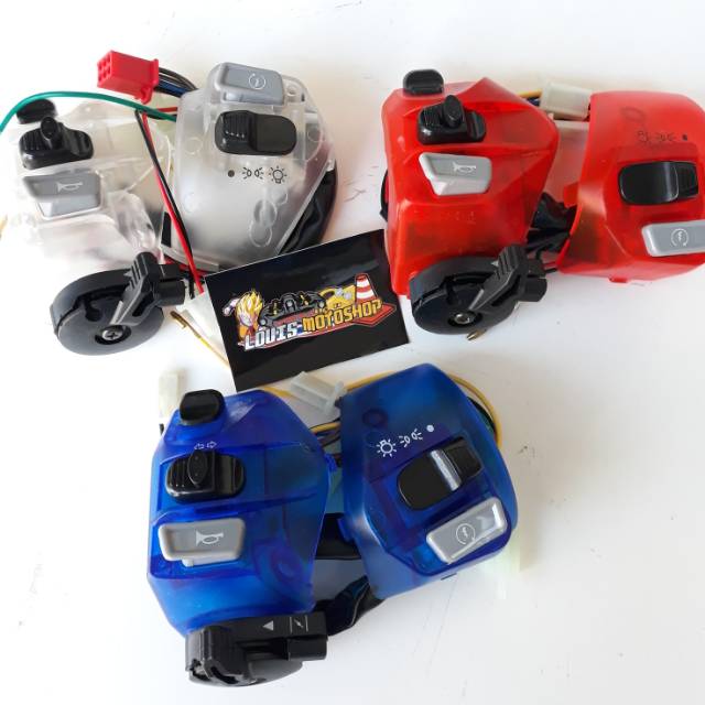 Saklar Transparan Mio - Saklar Transparan Lampu Mio -Saklar Switch set kiri kanan