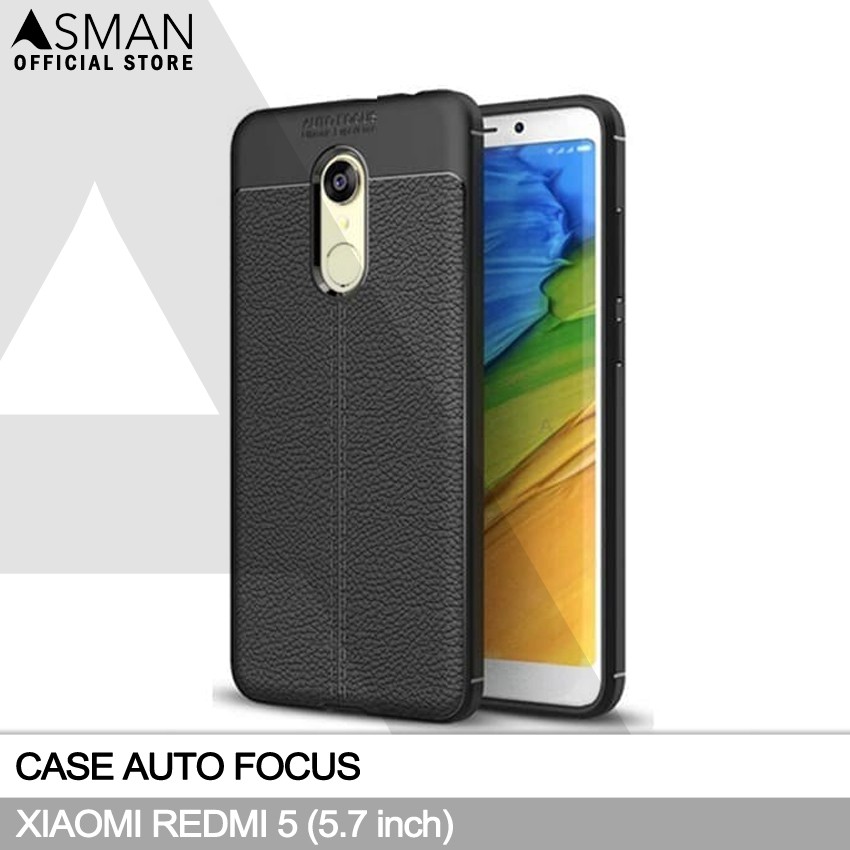 Auto Focus Xiaomi Redmi 5 (5.7&quot;) | Soft Case Leather Premium - Hitam