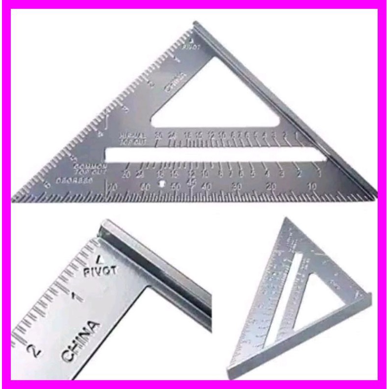 

Penggaris Siku Mistar Triangle Ruler Aluminium - VK18