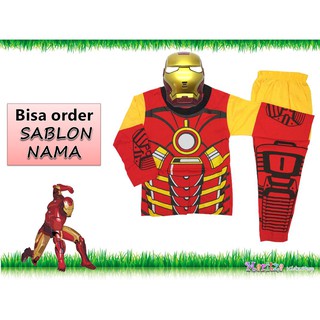 Baju Anak Stelan Kostum Iron Man ironman 1 10 tahun Baju Anak Stelan Kostum Iron Man ironman 1 10 tahun