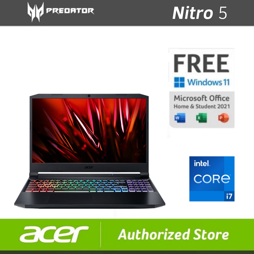 ACER Nitro AN515-57 - i7-11800H 16GB 512GB Nvidia RTX3060 6GB 15.6&quot; FHD IPS Windows 11 OHS