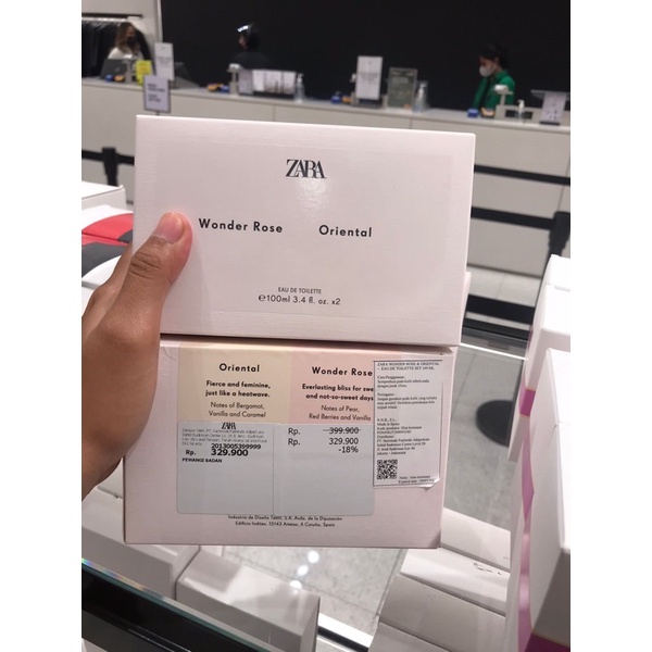 ready stock parfum zara isi 2 bundling 100ml wonder rose & oriental SALE