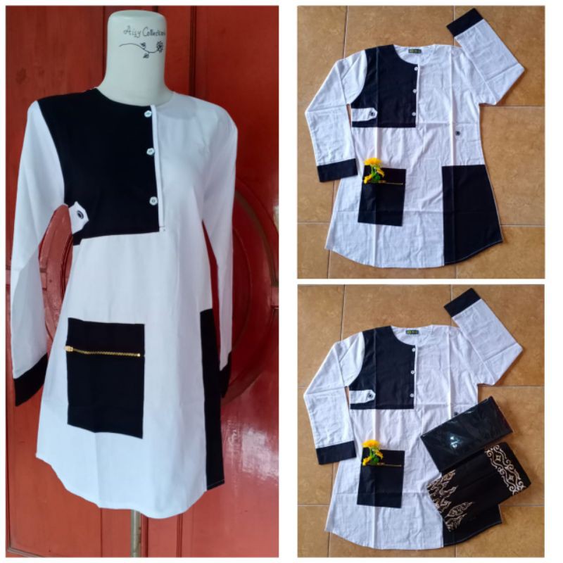 BAJU ATASAN PUTIH SANTRI PUTRI/ATASAN MUSLIM/
