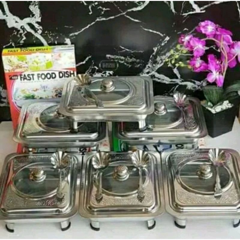 PROMO Paket Prasmanan/ Perasmanan set motif isi 6 pcs stainless