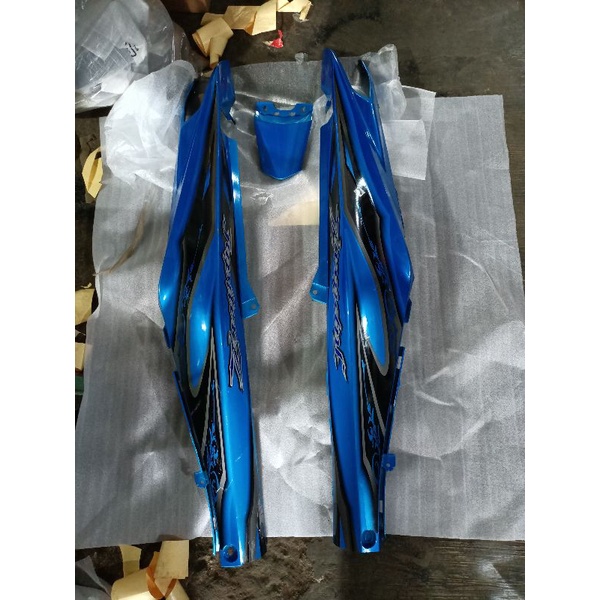 Cover Body Jupiter Z 115 Robot Biru Ples Striping