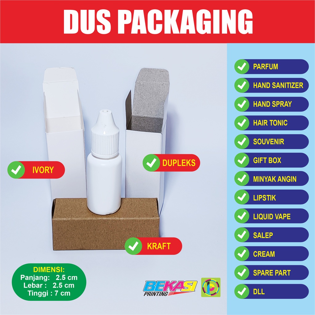 Box Packaging Kemasan Botol Parfum Minyak Angin Tetes Mata Telinga Essence Esensial Oil Spray Roll O