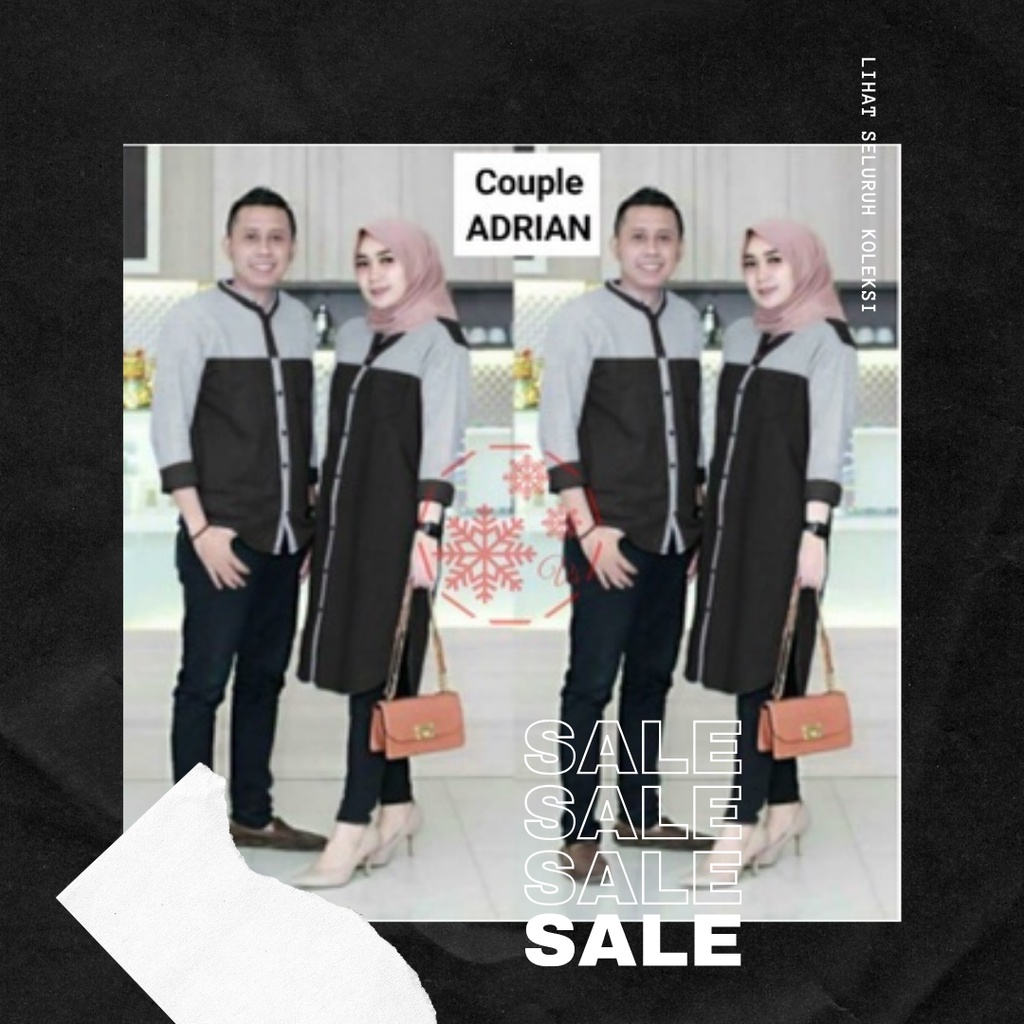 Baju Muslim Long Tunik Couple Kapel Kapelan Keluarga Koko Ayah Pria Gamis Kerudung Jilbab Hijab Wani