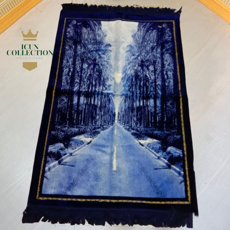 Sajadah Traveling A9H4 Sajadah Kecil Sajadah turki bludru hitam premium,motif bunga,turki premium Sa