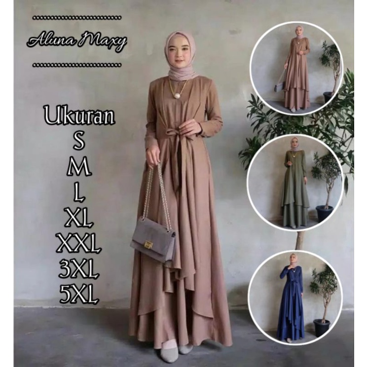 baju gamis gaun kondangan terbaru 2022 pesta muslim wanita kekinian gamis syar'i murah