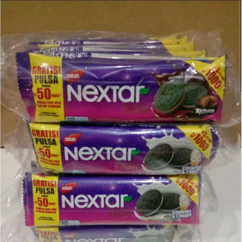 

NEXTAR NOIR BARU 1PAK ISI 10 ada rasa COKLAT berhadiah pulsa