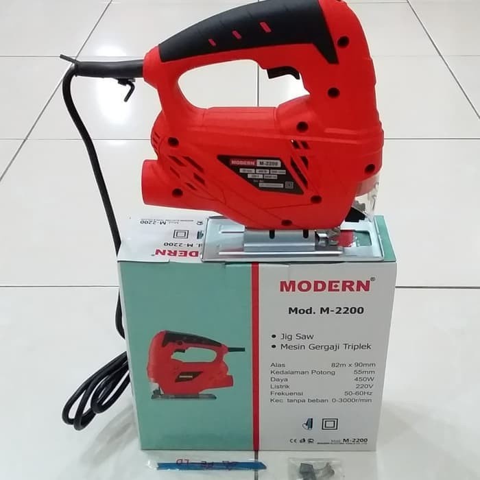 MODERN M2200 MESIN JIG SAW / MESIN GERGAJI TRIPLEK/MODERN M2200 Mesin Jigsaw Gergaji Triplek Potong Kayu Listrik Jig Saw/MODERN M 2200 JIGSAW (VARIABLE SPEED)