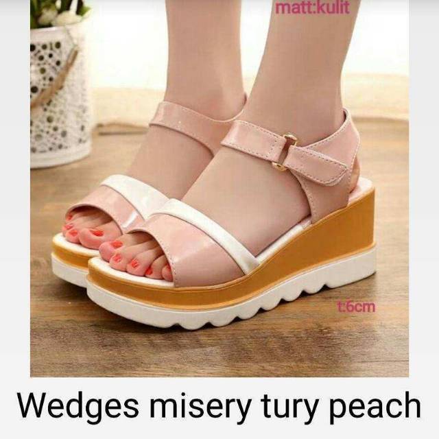 Sepatu Tali belakang wanita wedges