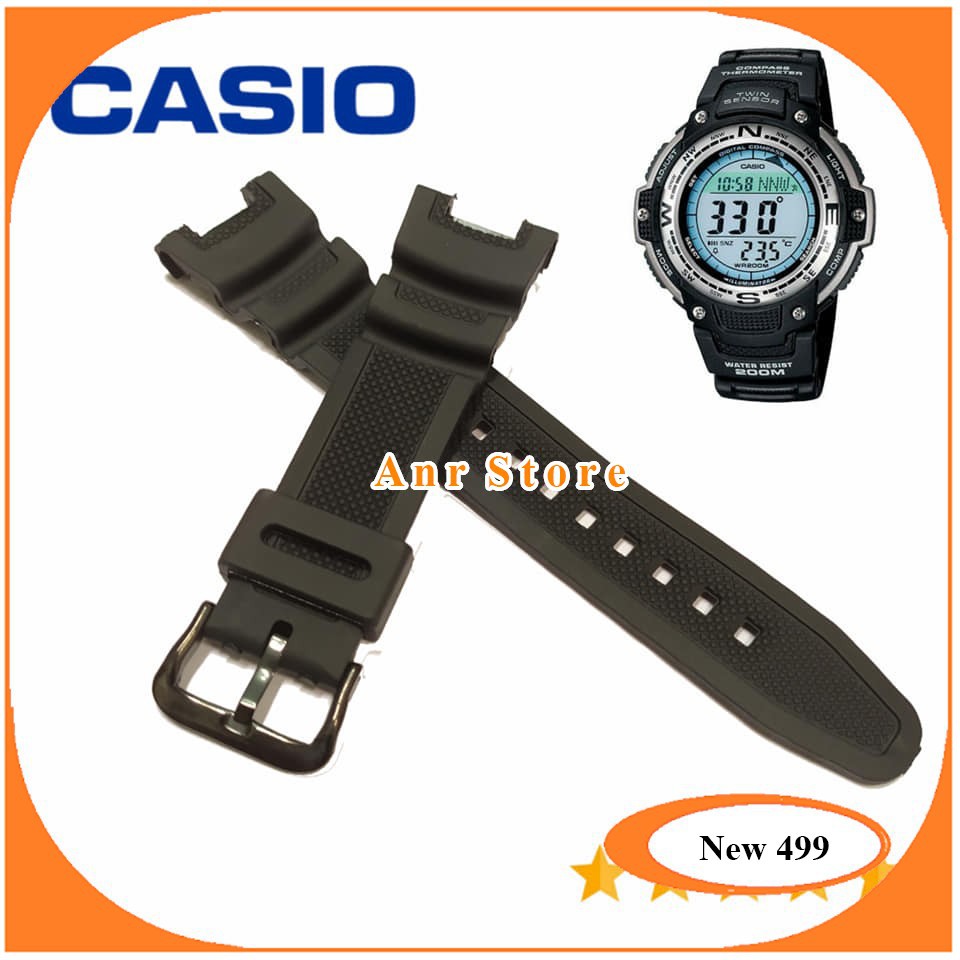 Tali Jam Tangan Casio SGW100 SGW-100 SGW 100 Original OEM Buckle Hitam