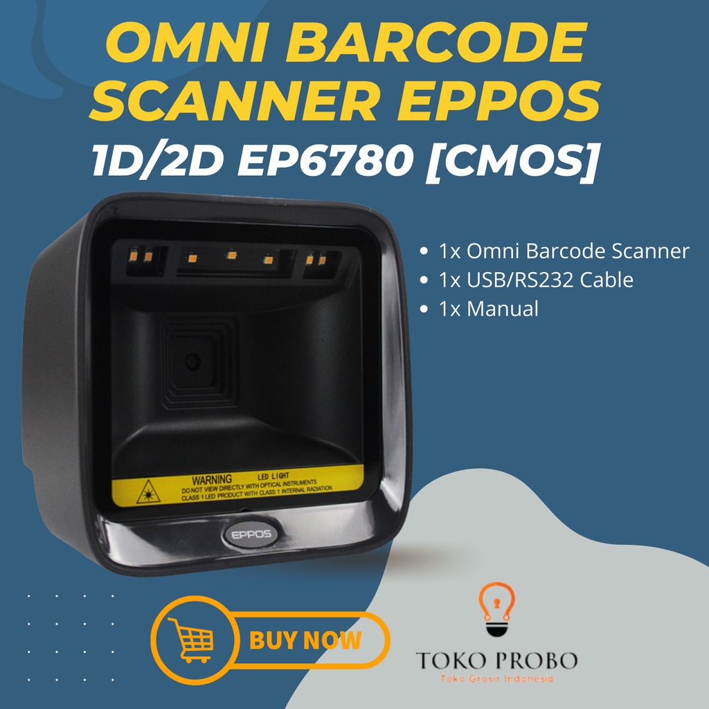 Omni Barcode Scanner EPPOS 1D/2D EP6780 [CMOS] [ Alat Kasir Toko ]