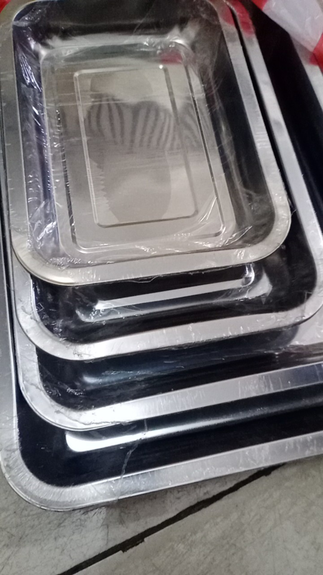 Nampan Stainless Persegi / Nampan Baki Stainless / Baking Tray Stainless 32cmx22cm