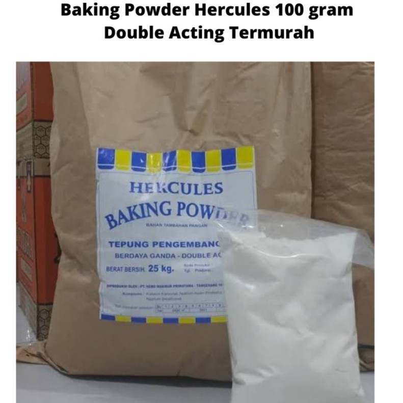 Baking Powder Hercules 100 Gram Double Acting Termurah Repack Shopee Indonesia
