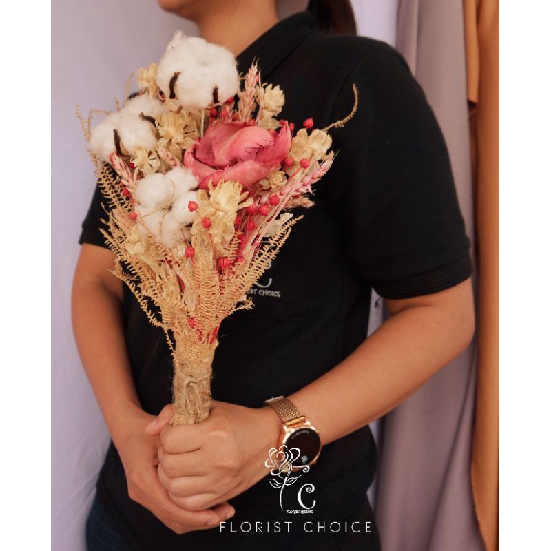 Wedding Hand Bouquet Rustic / Bunga Kering Pernikahan / Buket Pengantin Rustic / Buket Rustic