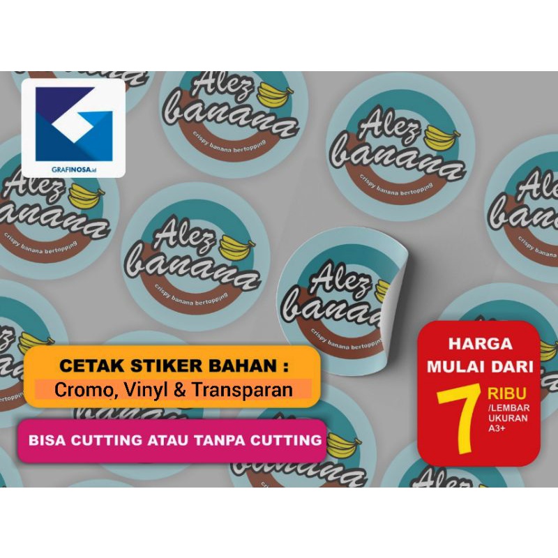 

CETAK STIKER PRODUK/ BAHAN CROMO, VINYL, TRANSFARAN