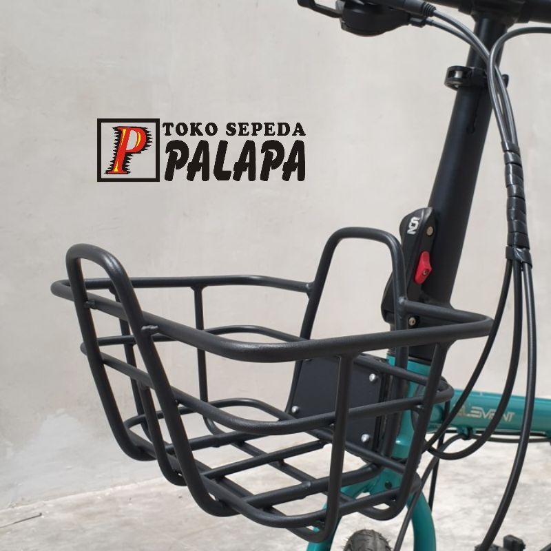 Keranjang Alloy Frontblock Untuk Sepeda Lipat Bahan Aluminium