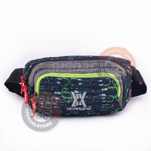 PTS - Gear Bag Port MATRIX 13105 - Waistbag WITH EARPHONE HOLE Tas Selempang Pria Pinggang Messenger