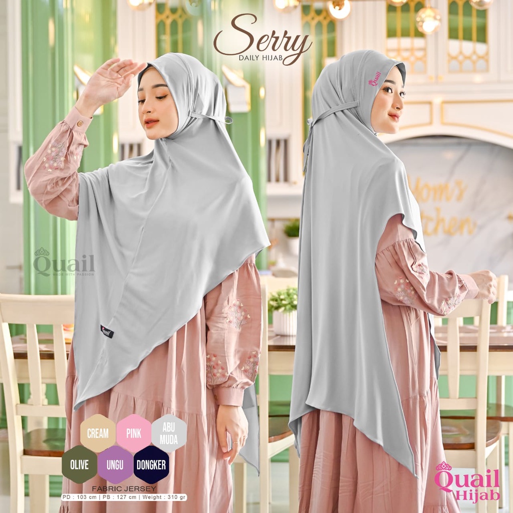 Serry Daily Hijab Original Quail Hijab Instan Quail Hijab Jersey Quail Hijab Tali Quail Hijab Nonpad