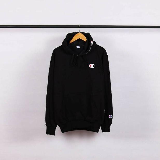 champion logo on sleeve hoodie