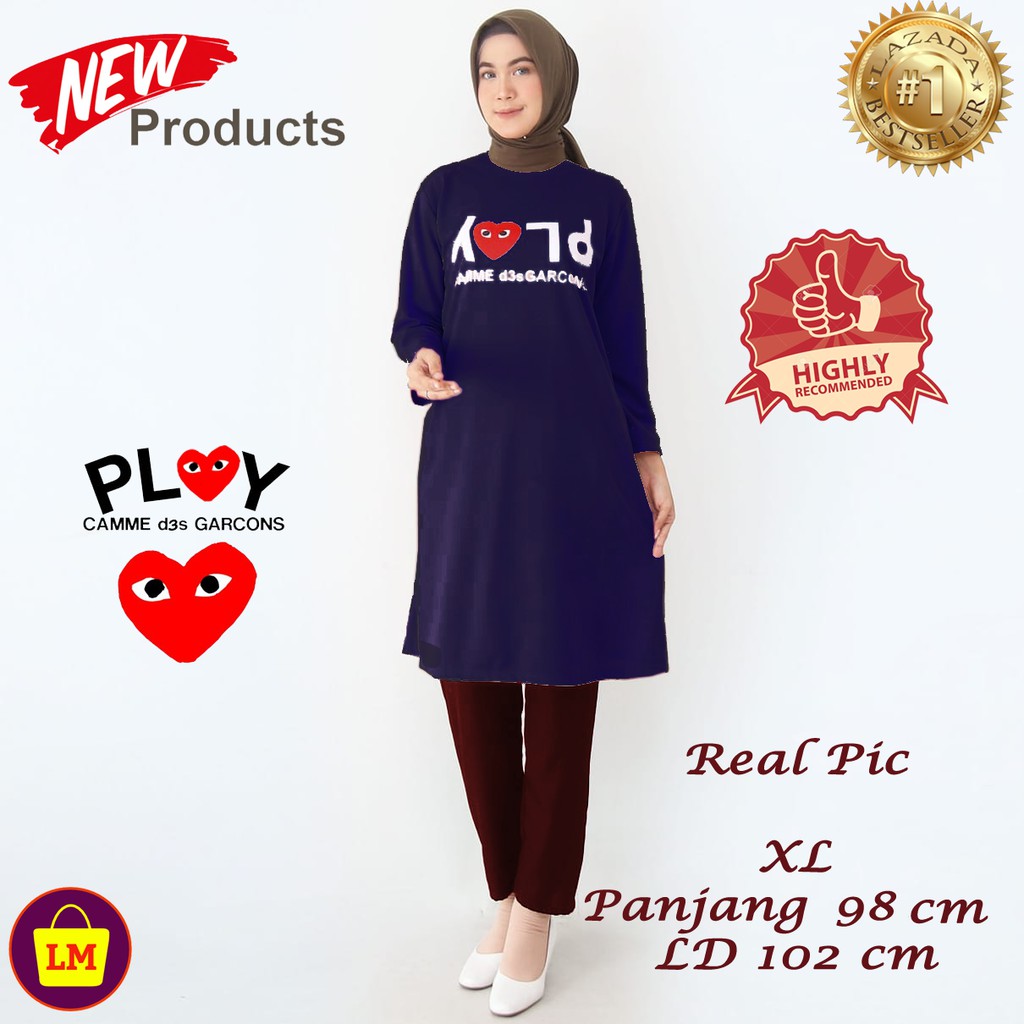 Atasan Wanita Tunik PLY Muslim Wanita XL LMS 07044