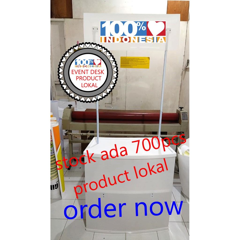 event desk / promotion table/ meja spg super economis tanpa printing stiker