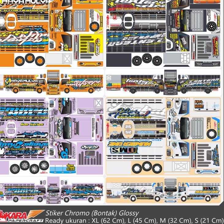 ♥F⚡ASH SALE♥ Pola sticker miniatur truk mboys / truk oleng ukuran M (panjang 32 cm)_Trending Topic 2