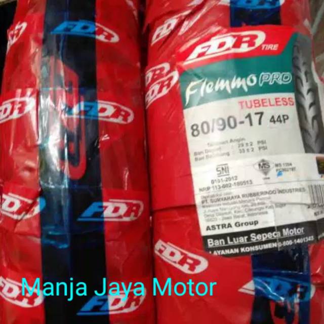 Ban Tubeless Front/Rear FDR flemino/pro 80/90-17 free pentil for bebek Honda/Yamaha/suzuki