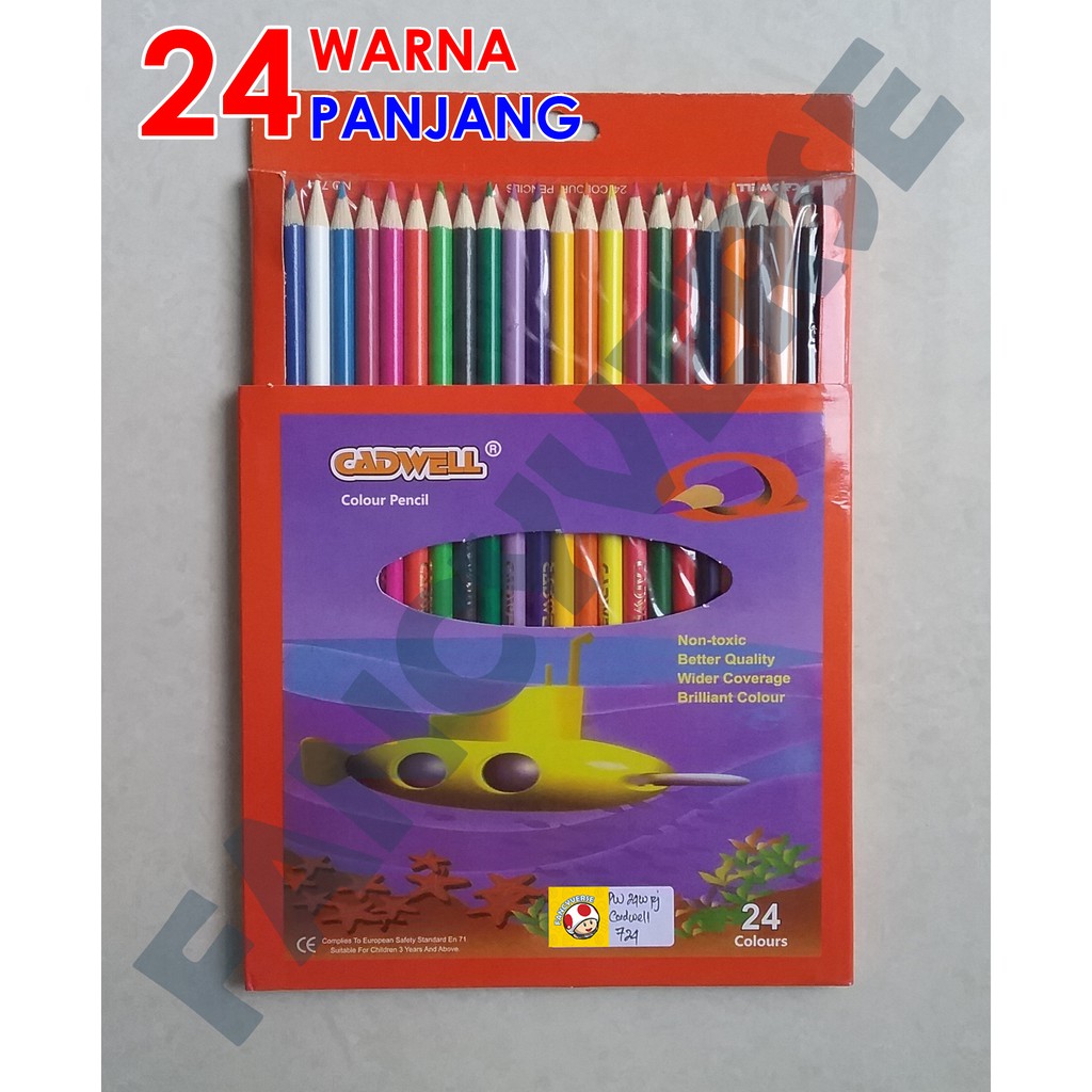 

Color Pencil 24 Warna Panjang Cadwell 724 / Pensil Warna