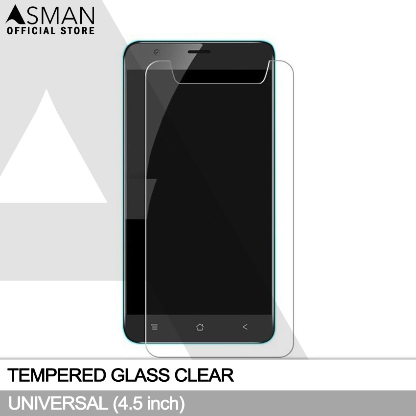 Tempered Glass Universal (4.5&quot;) | Anti Gores Pelindung Layar Kaca - Bening